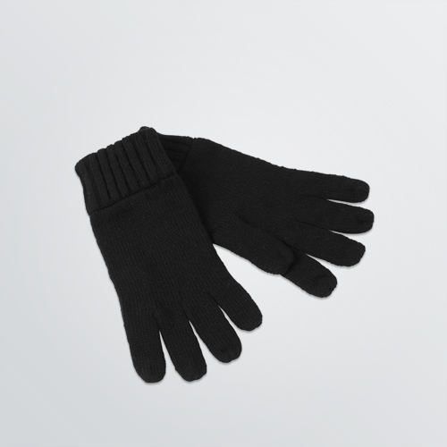 Winter Gloves with lining customisable with logo - black colour example 