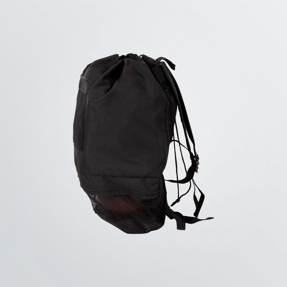 shooter ballbag black coloured with integrated ball compartment - side view
