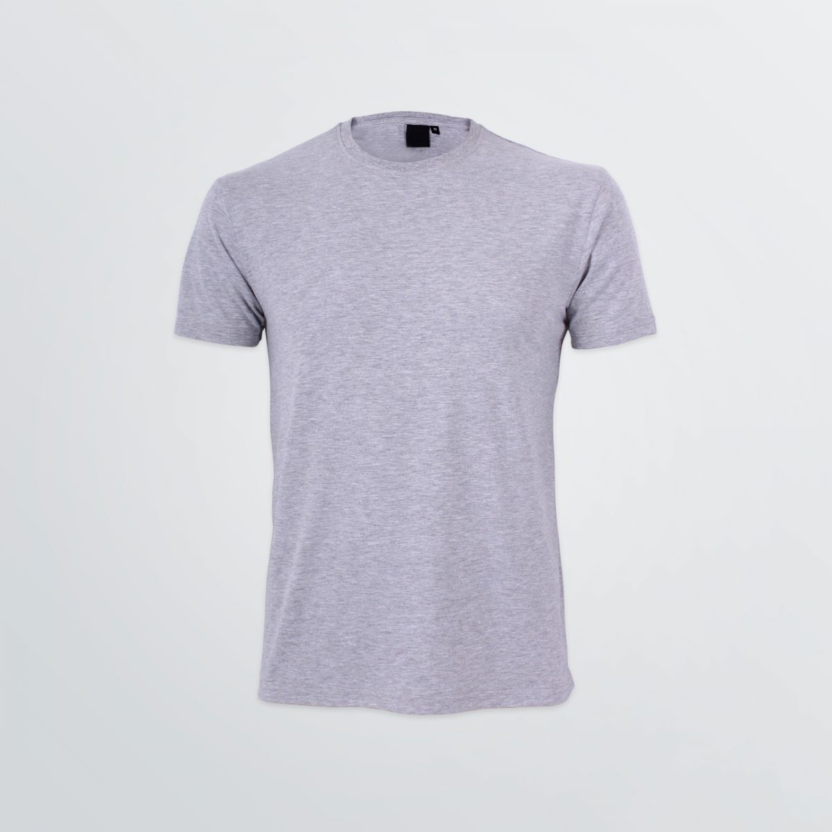 Basic Bio Cotton Shirt aus Bio-Baumwolle zum Individualisieren in grauer Beispielfarbe - Frontansicht