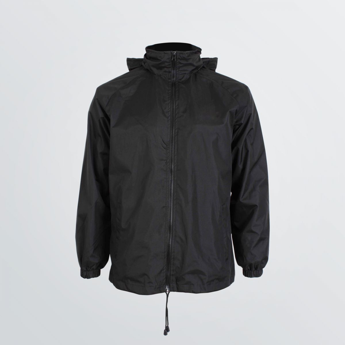 customisable Crew Jacket as a classical one-coloured transition jacket - colour example black front view