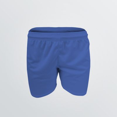 breathable Soccer Shorts with loose fit for customisation as a product example in blue colour