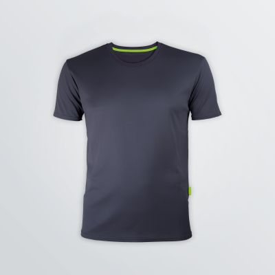 Evolution Tech Shirt made of 100% recycled micropolyester for individualisation as a product example in black colour - front view