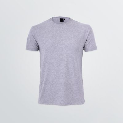 Basic Bio Cotton Shirt for customisation in grey colour example - front view