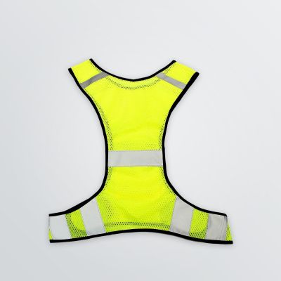 customisable body signal vest in neon yellow with individual branding