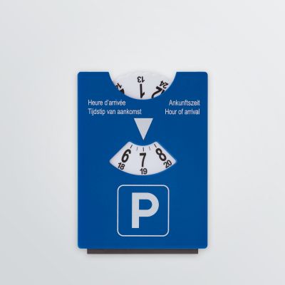 printable blue parking disc according to EU directives 